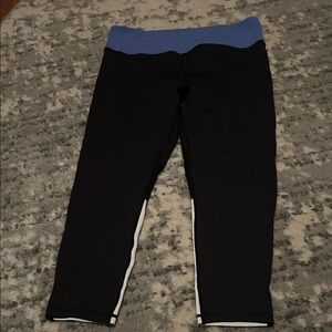 Women's Black and Blue Leggings